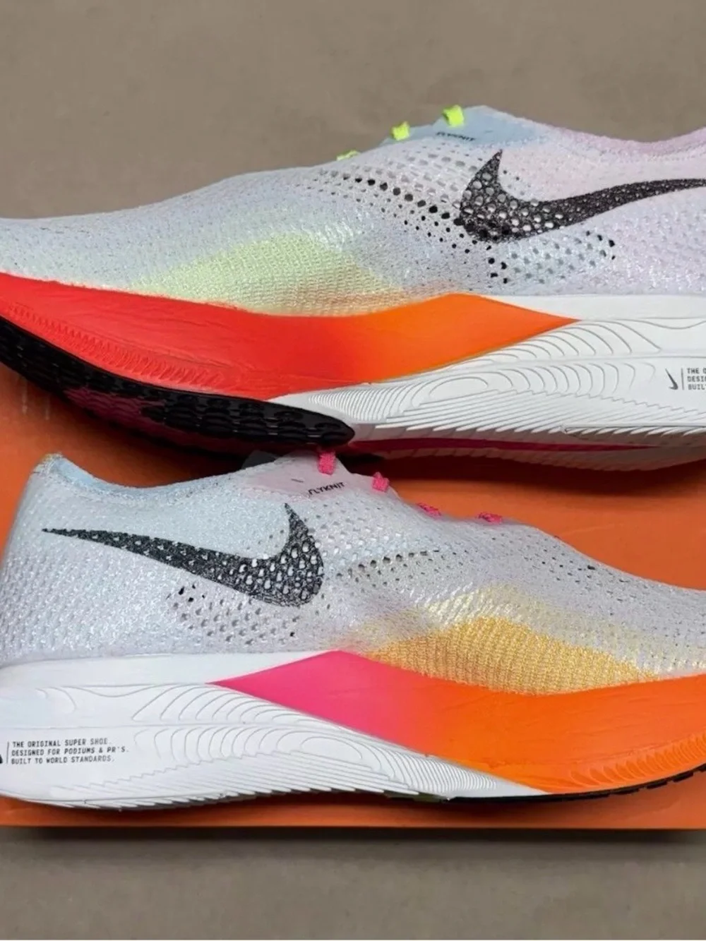 Nike ZoomX VaporFly Next% 3 Multi-Color Mens size 15 Running Shoes NEW!